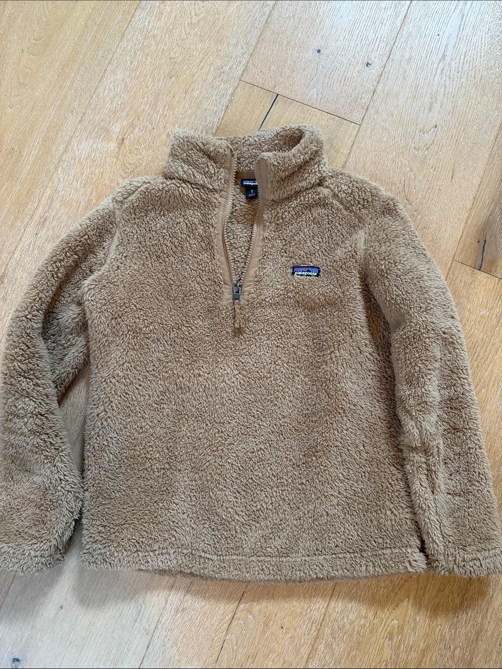 Patagonia Kids Brown Sherpa Quarter-Zip Pullover